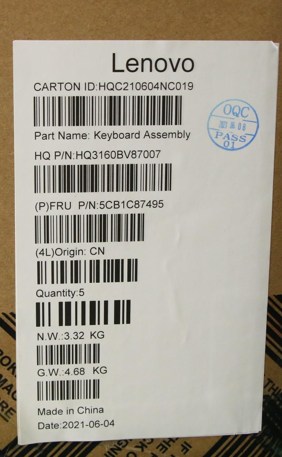 Lenovo Cover Upper Case Asm_Kor H82L9 - 5CB1C87495