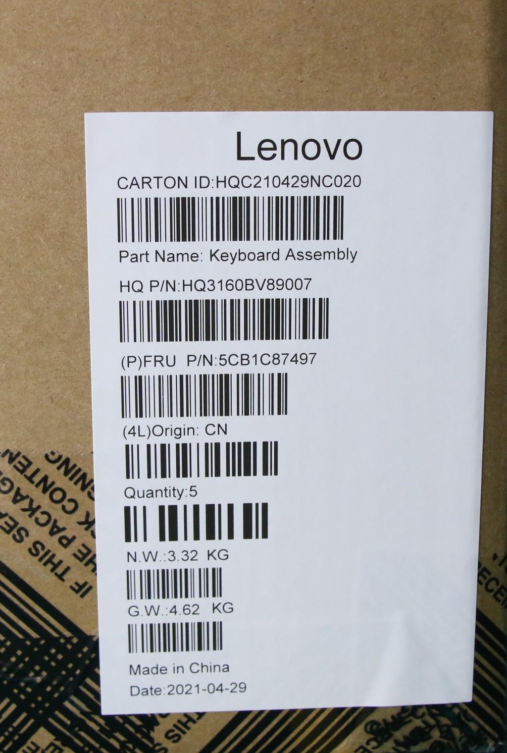 Lenovo Cover Upper Case Asm_Nordic H8 - 5CB1C87497