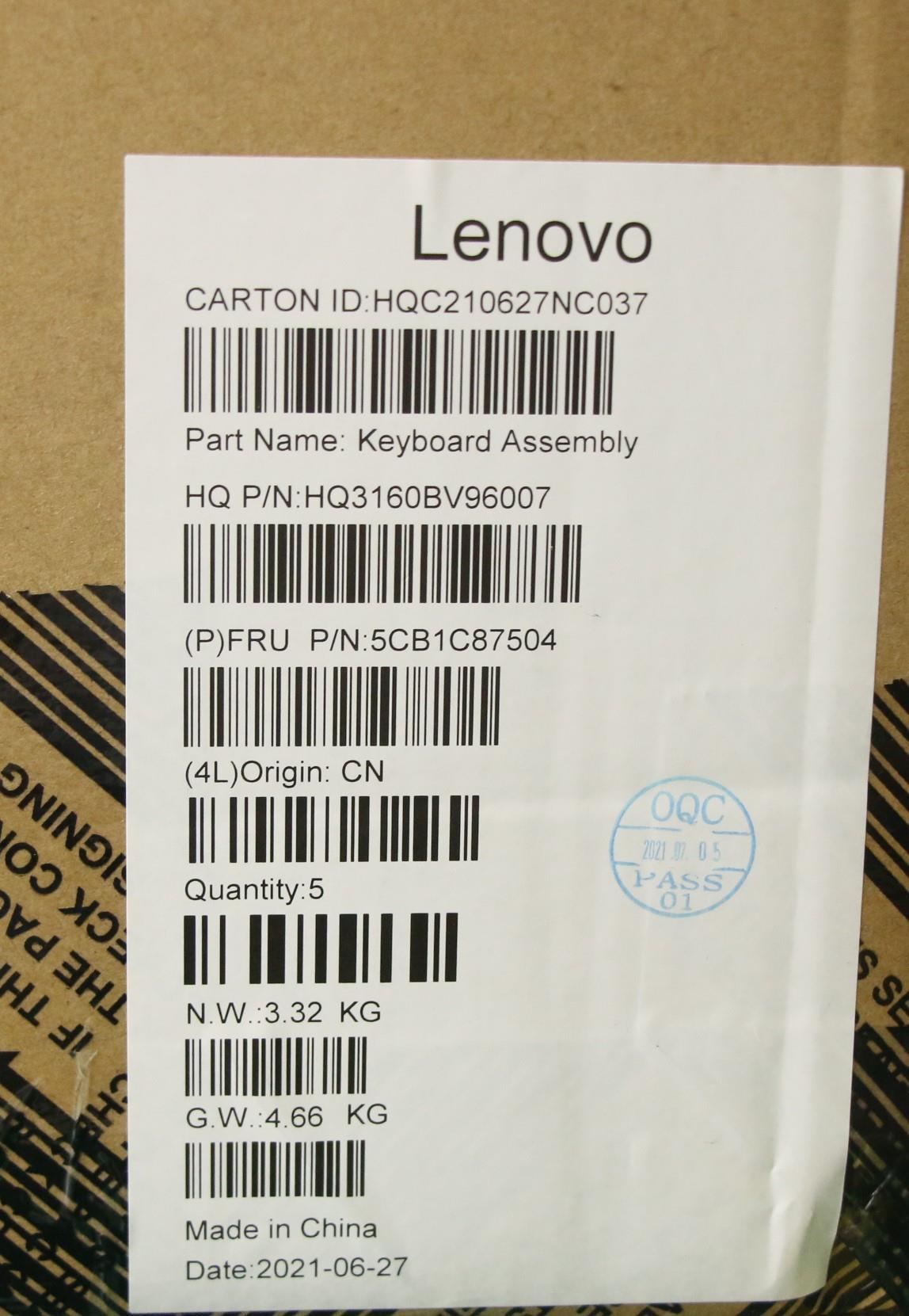 Lenovo Cover Upper Case Asm_Thai H82L - 5CB1C87504