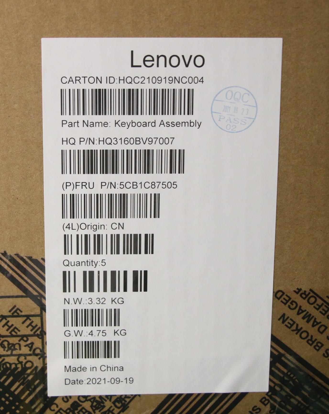 Lenovo Cover Upper Case Asm_Tur H82L9 - 5CB1C87505