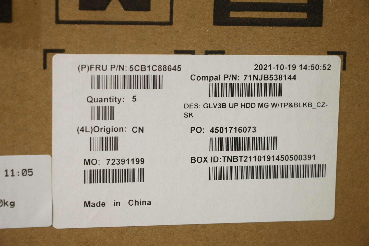 Lenovo Cover Uppercaseasm_Cze/Slk C21 - 5CB1C88645