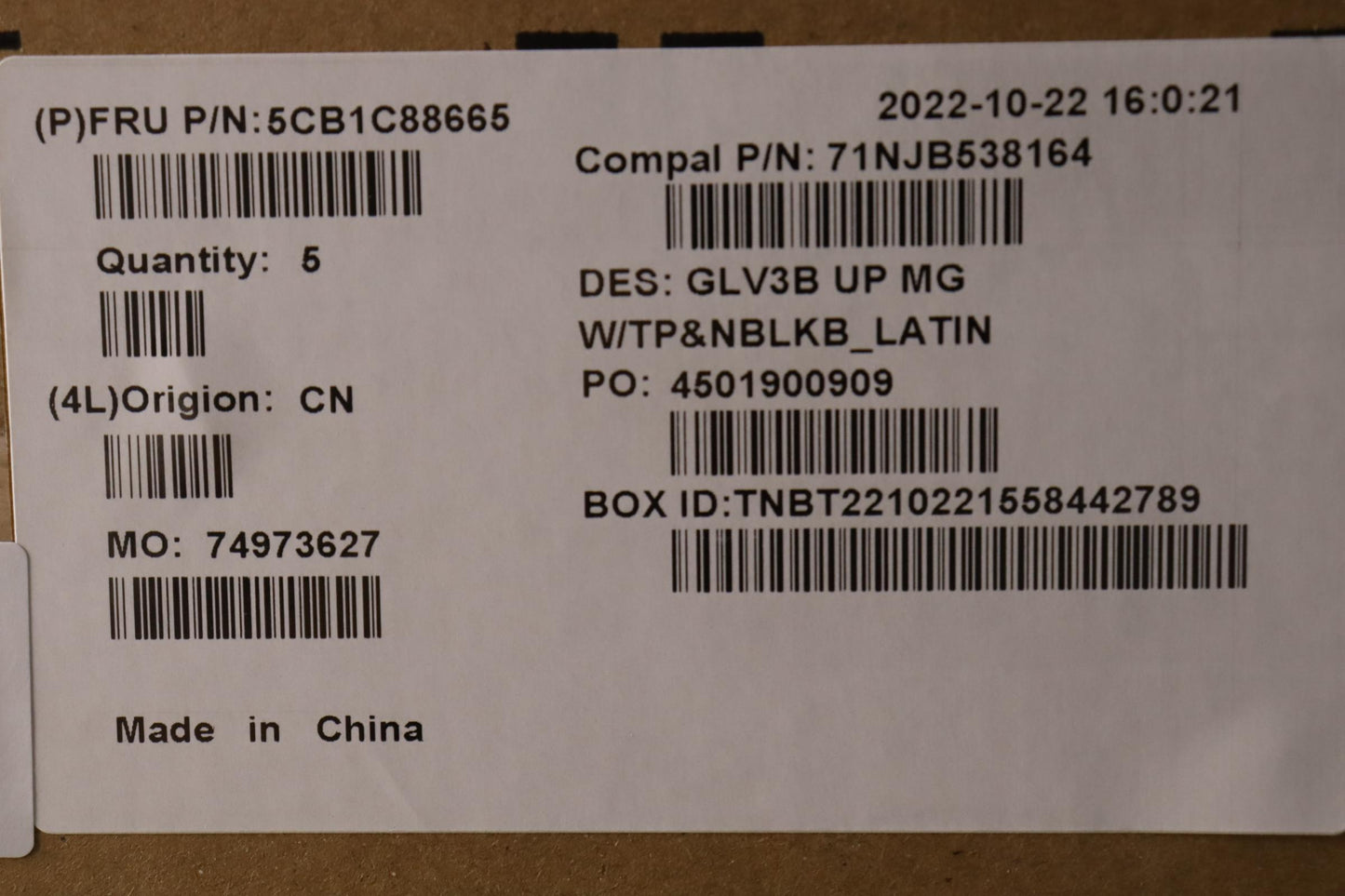 Lenovo Cover Uppercaseasm_La Spa C21A - 5CB1C88665