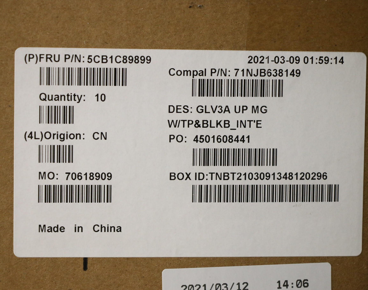 Lenovo Cover Upper Case Asm_Euro Eng - 5CB1C89899