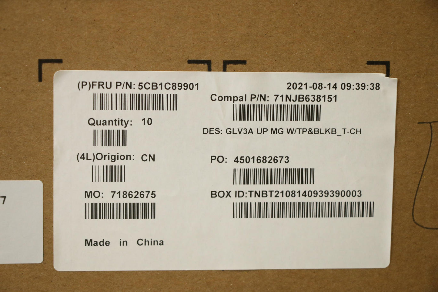 Lenovo Cover Upper Case Asm_Tc C 21A2 - 5CB1C89901
