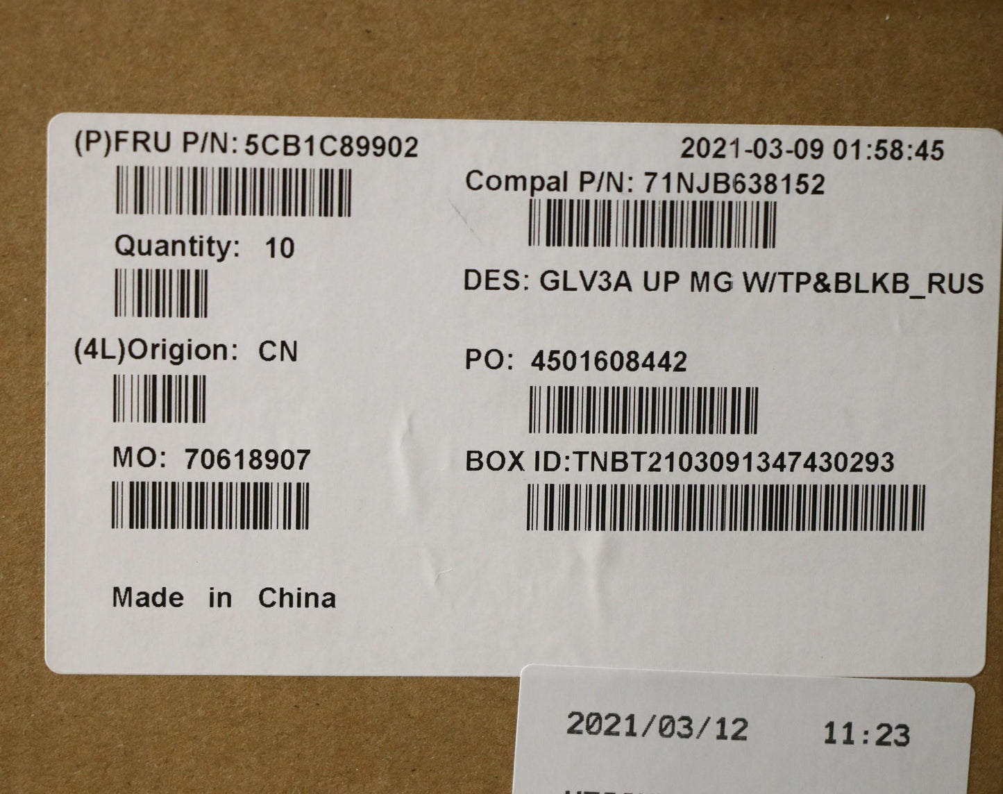 Lenovo Cover Upper Case Asm_Rus C 21A - 5CB1C89902