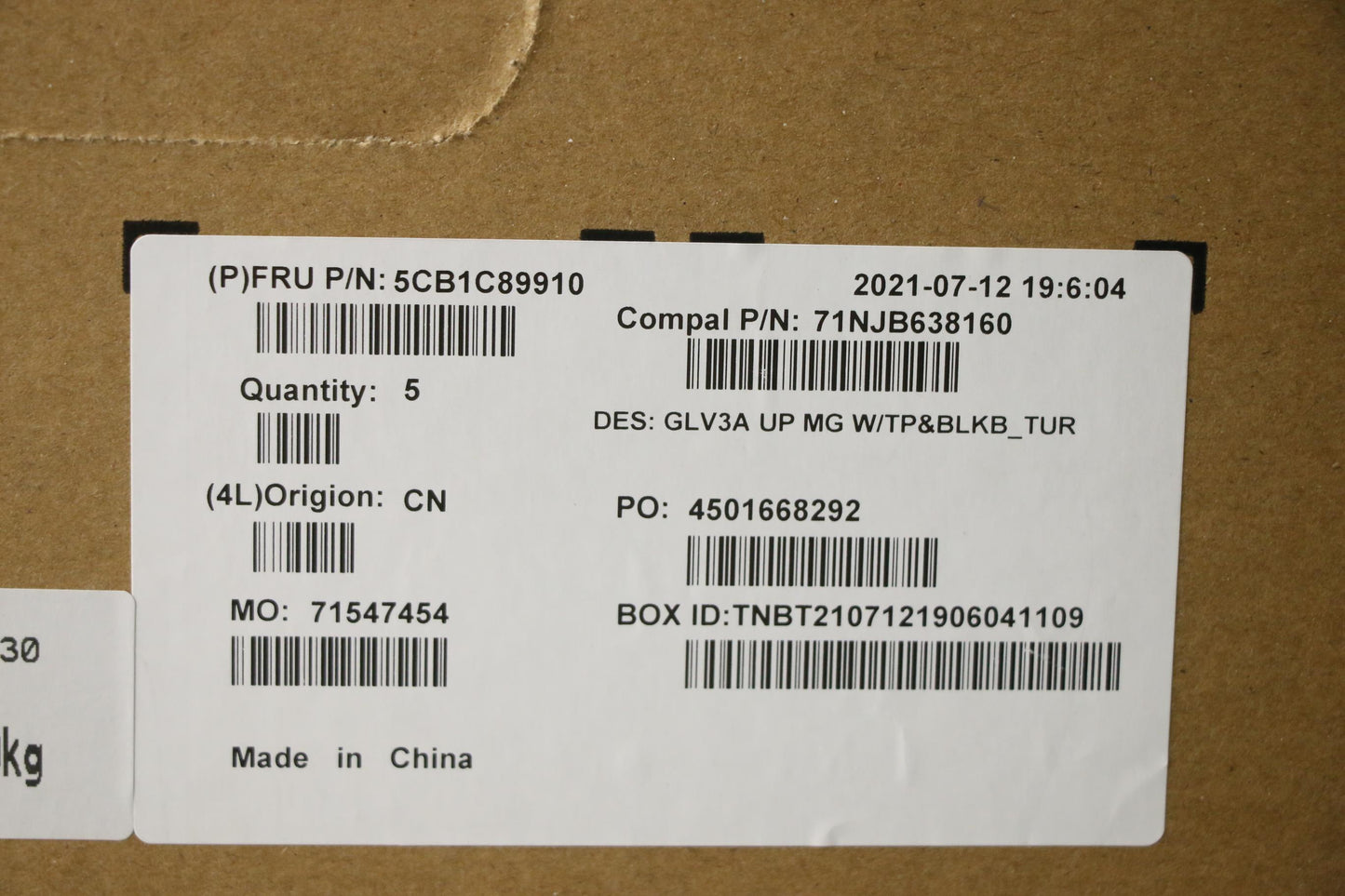 Lenovo Cover Upper Case Asm_Tur C 21A - 5CB1C89910