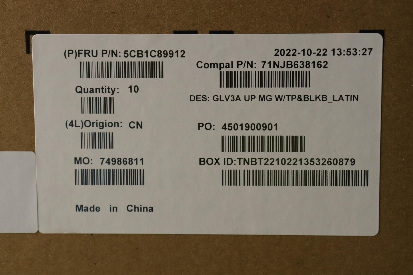 Lenovo Cover Upper Case Asm_La Spa C - 5CB1C89912