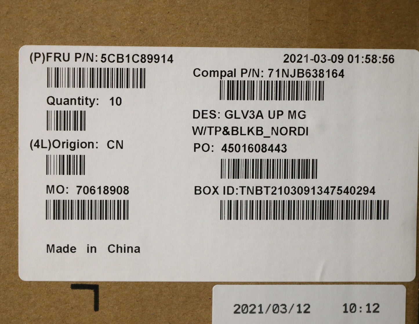 Lenovo Cover Upper Case Asm_Nordic C - 5CB1C89914