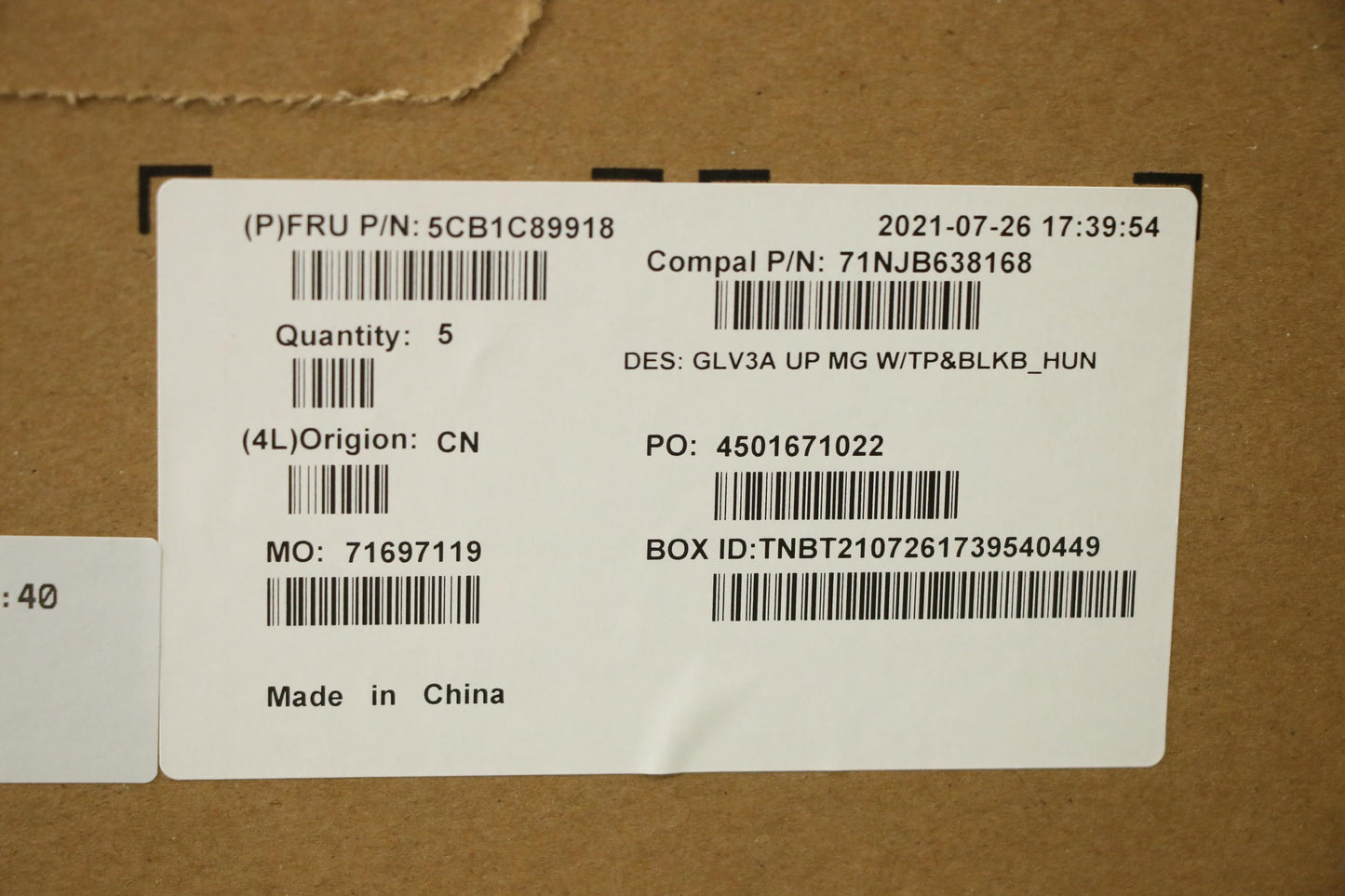 Lenovo Cover Upper Case Asm_Hun C 21A - 5CB1C89918