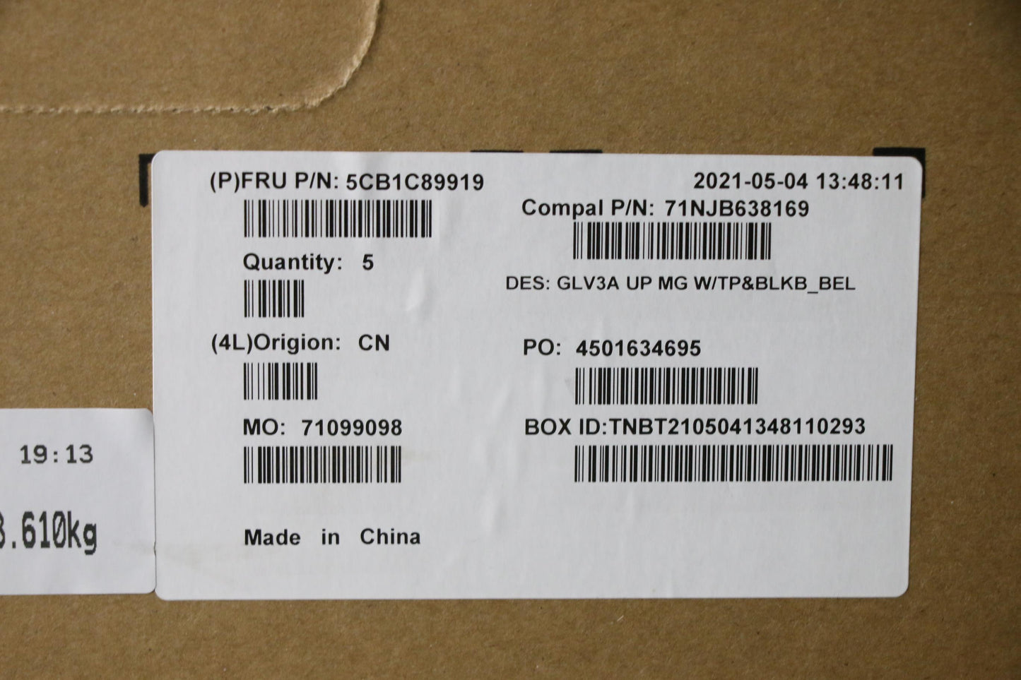 Lenovo Cover Upper Case Asm_Bel C 21A - 5CB1C89919