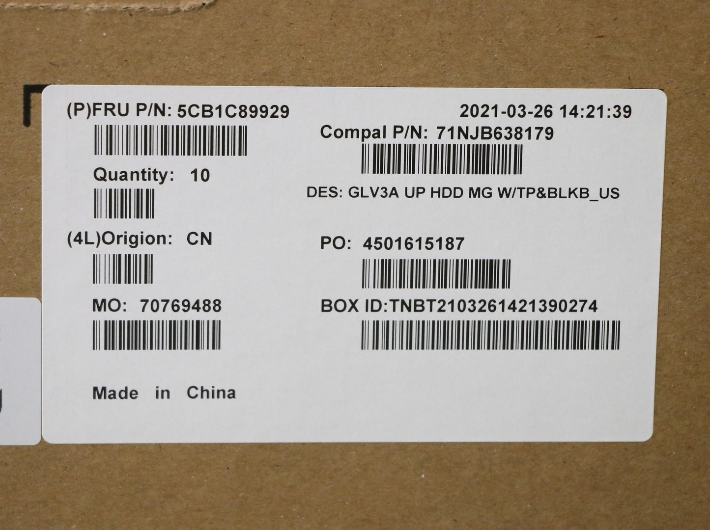 Lenovo Cover Upper Case Asm_Eng C 21A - 5CB1C89929