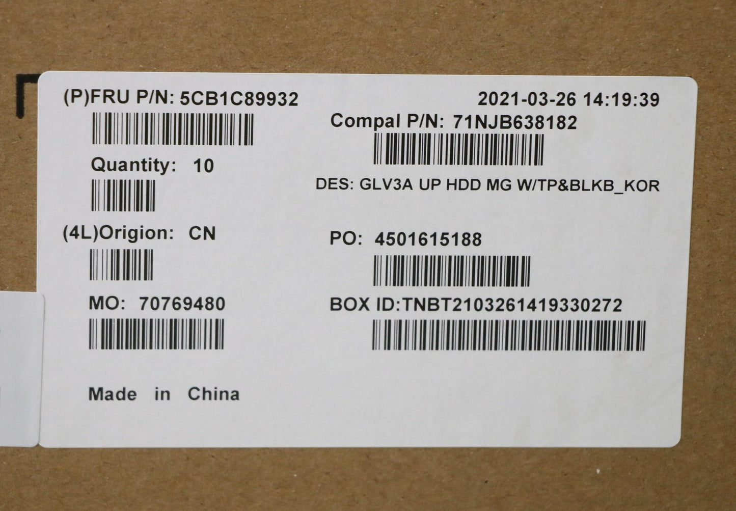 Lenovo Cover Upper Case Asm_Kor C 21A - 5CB1C89932