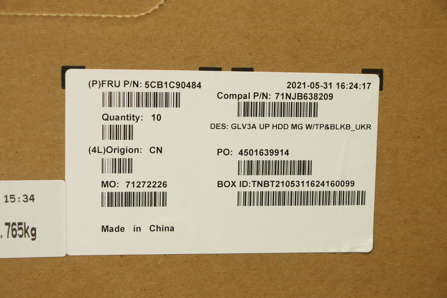Lenovo Cover Upper Case Asm_Ukr C 21A - 5CB1C90484