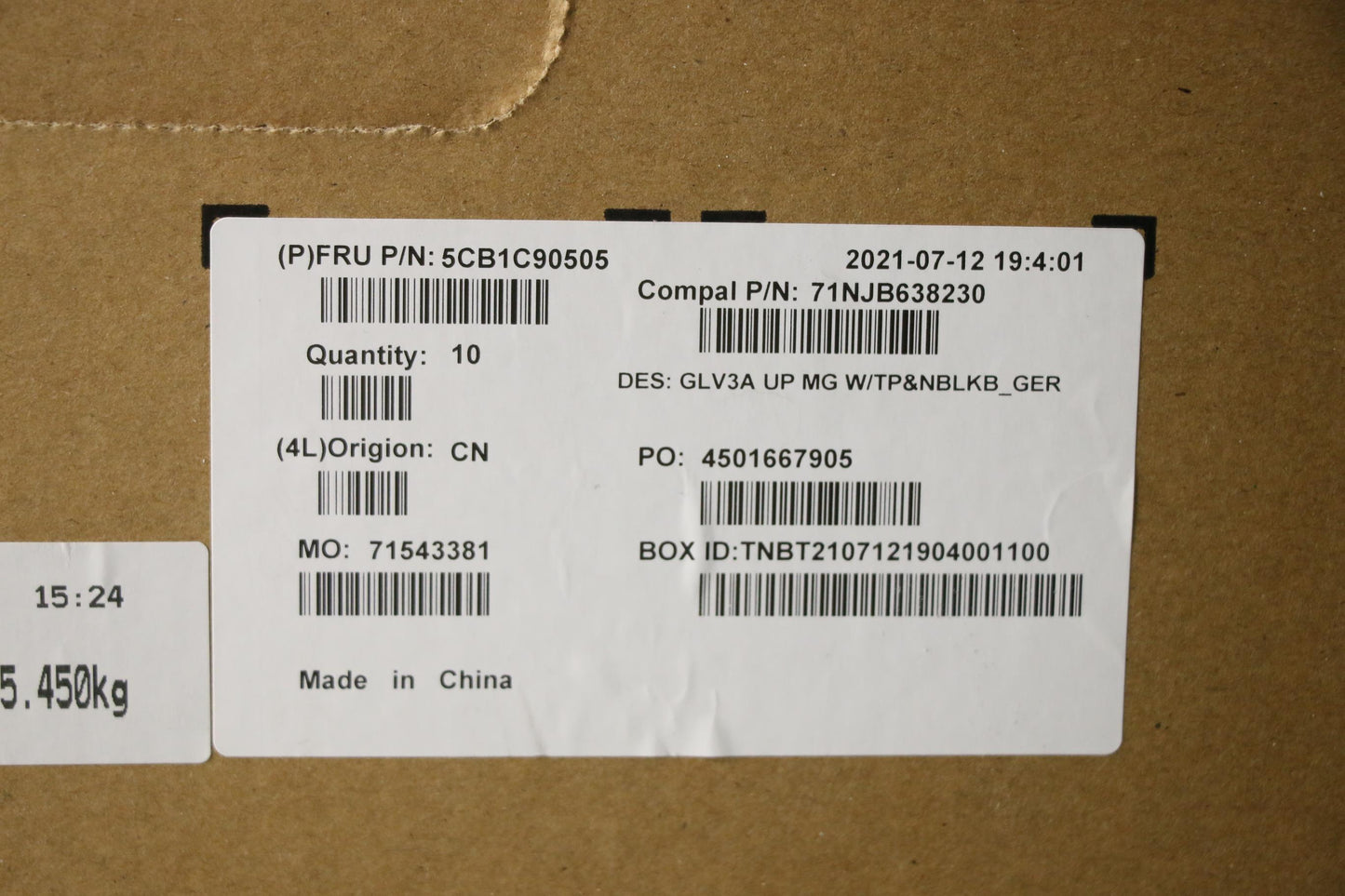 Lenovo Cover Upper Case Asm_Ger C 21A - 5CB1C90505
