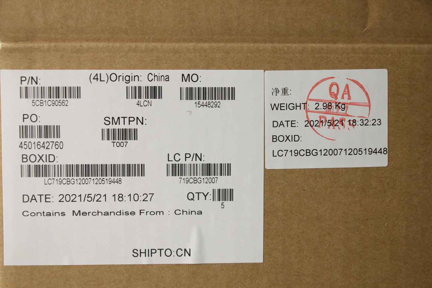 Lenovo Cover Upper Case Asm_Euro Eng - 5CB1C90562