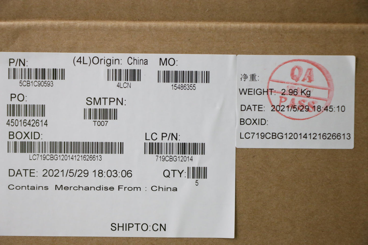 Lenovo Cover Upper Case Asm_Euro Eng - 5CB1C90593