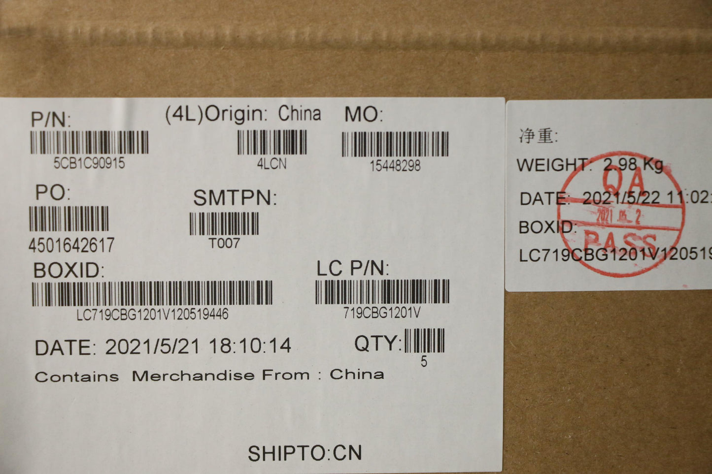 Lenovo Cover Upper Case Asm_Eng L82Nh - 5CB1C90915