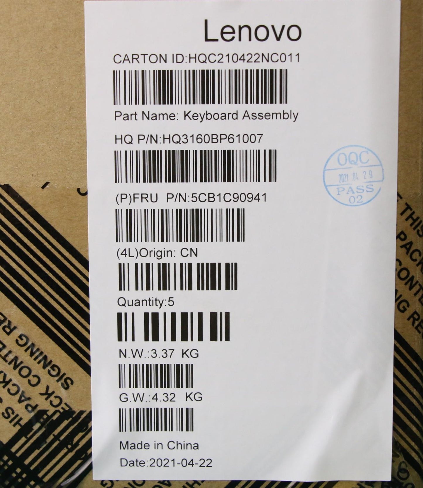 Lenovo C-Cover with Keyboard, USA English, Abyss Blue, Non-Backlit - 5CB1C90941