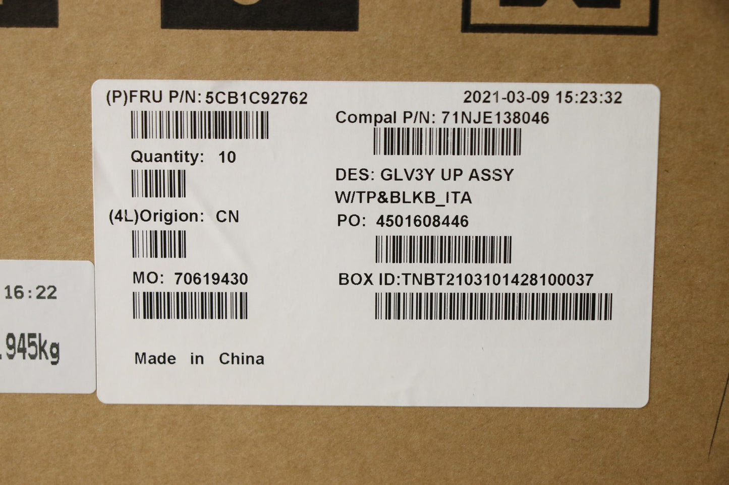 Lenovo Cover Upper Case Asm_Ita C 20W - 5CB1C92762
