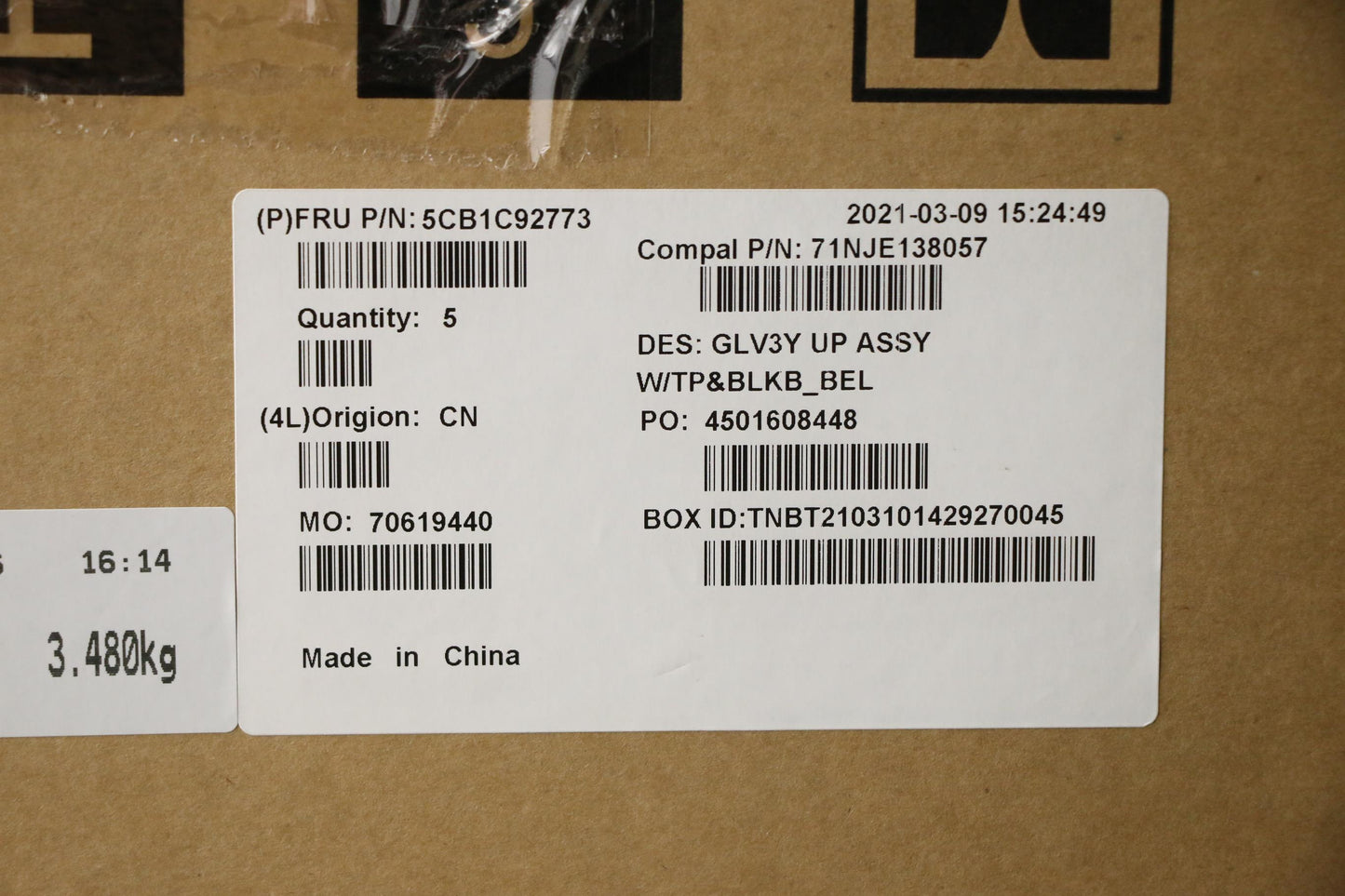 Lenovo Cover Upper Case Asm_Bel C 20W - 5CB1C92773
