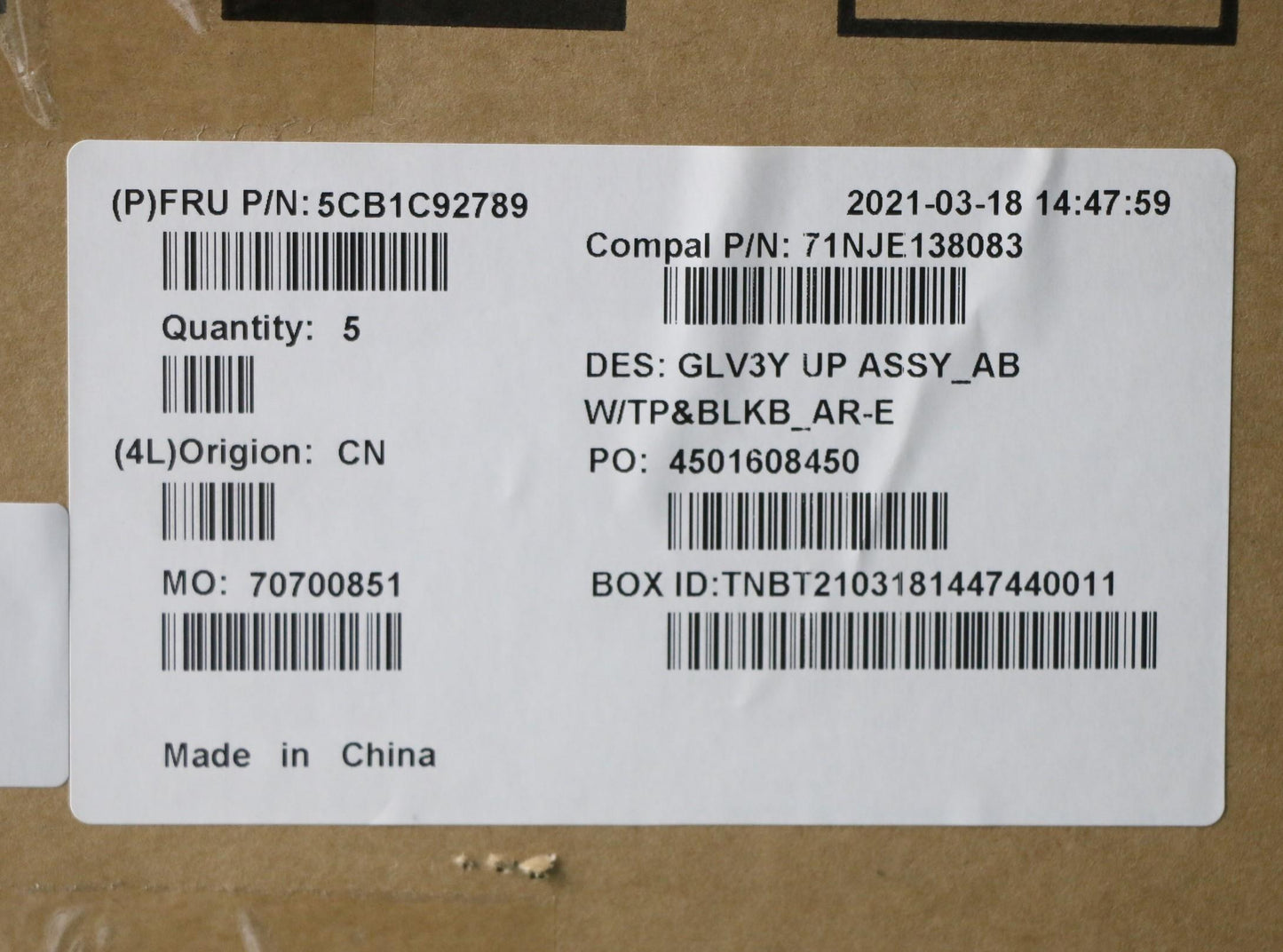 Lenovo Cover Upper Case Asm_Ara C20We - 5CB1C92789