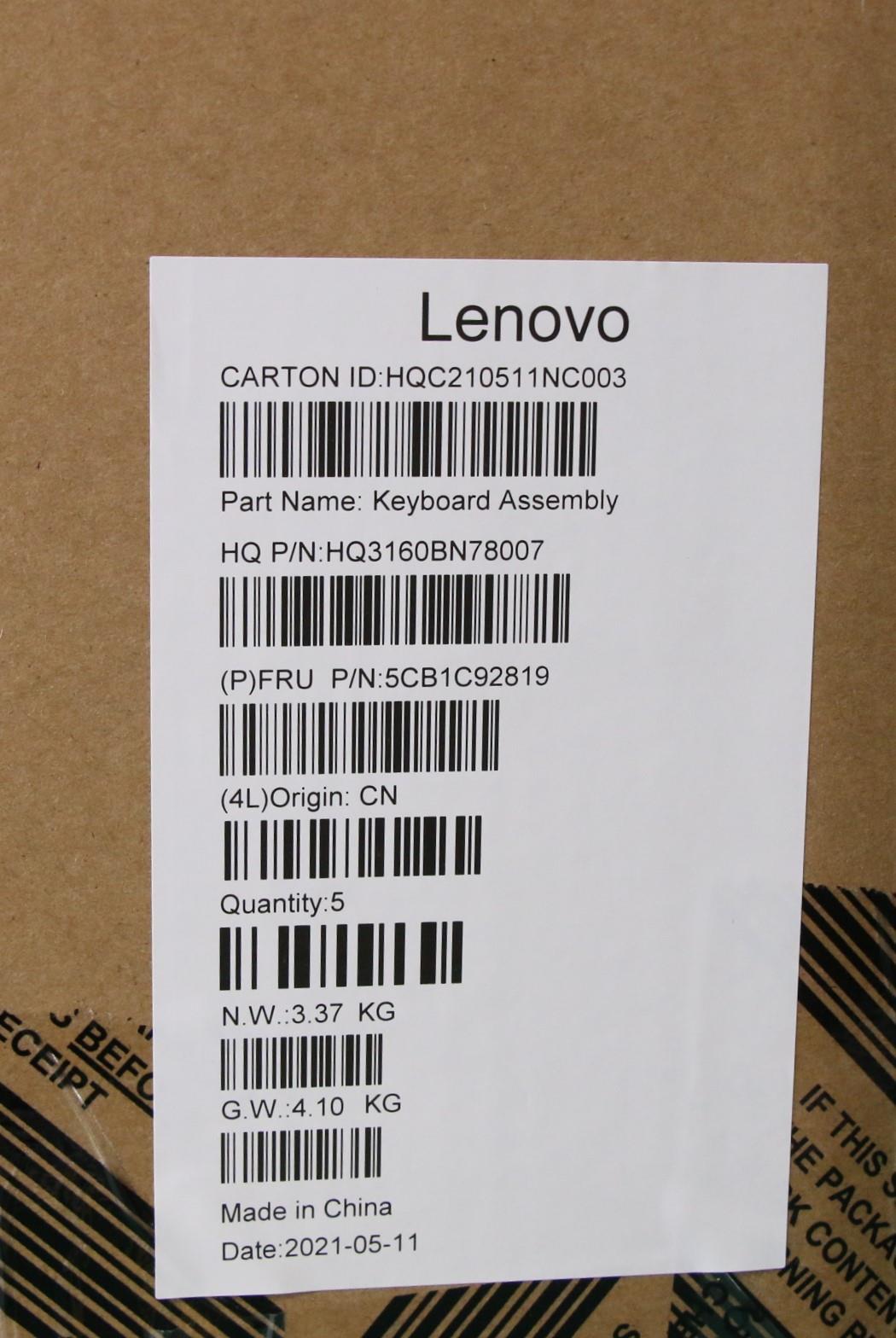 Lenovo Cover Upper Case Asm_Fra H 82K - 5CB1C92819