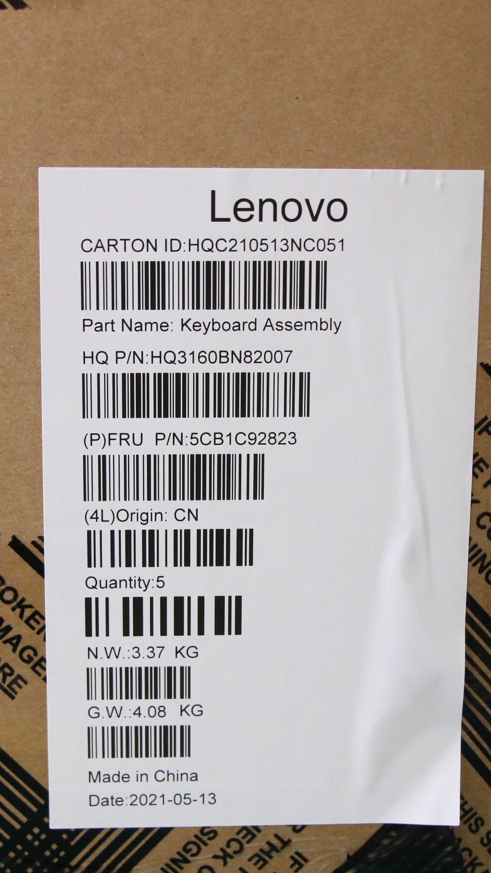 Lenovo Cover Upper Case Asm_Nordic H - 5CB1C92823
