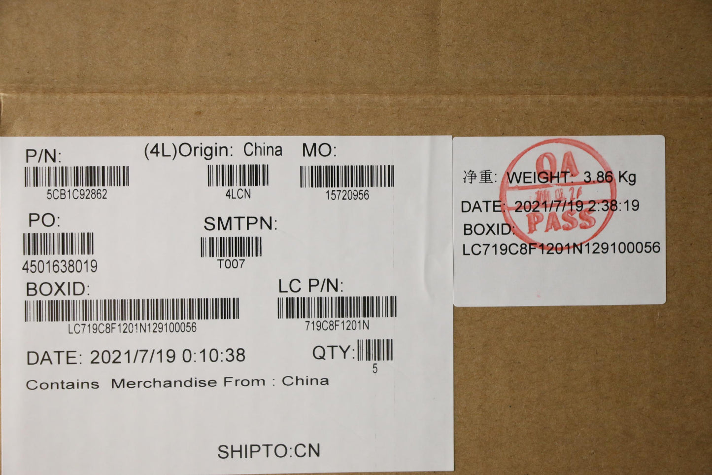 Lenovo Cover Upper Case Asm_Ita L82Nx - 5CB1C92862