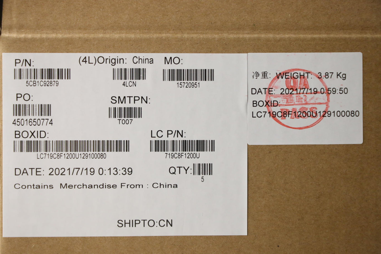 Lenovo Cover Upper Case Asm_Nordic L8 - 5CB1C92879