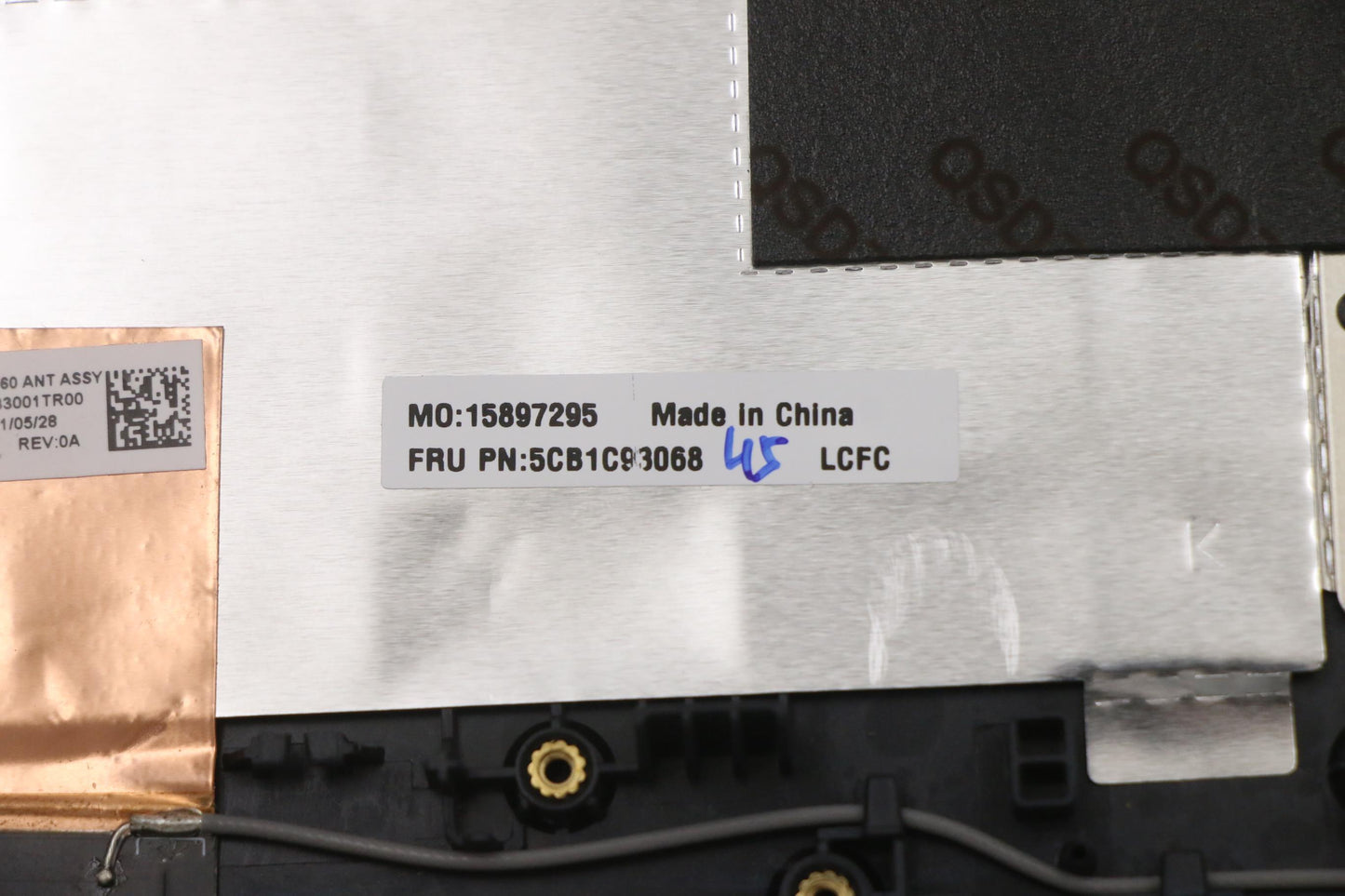 Lenovo C-Cover with Keyboard, USA English, Blue, White Backlit, with Fingerprint Reader - 5CB1C93068