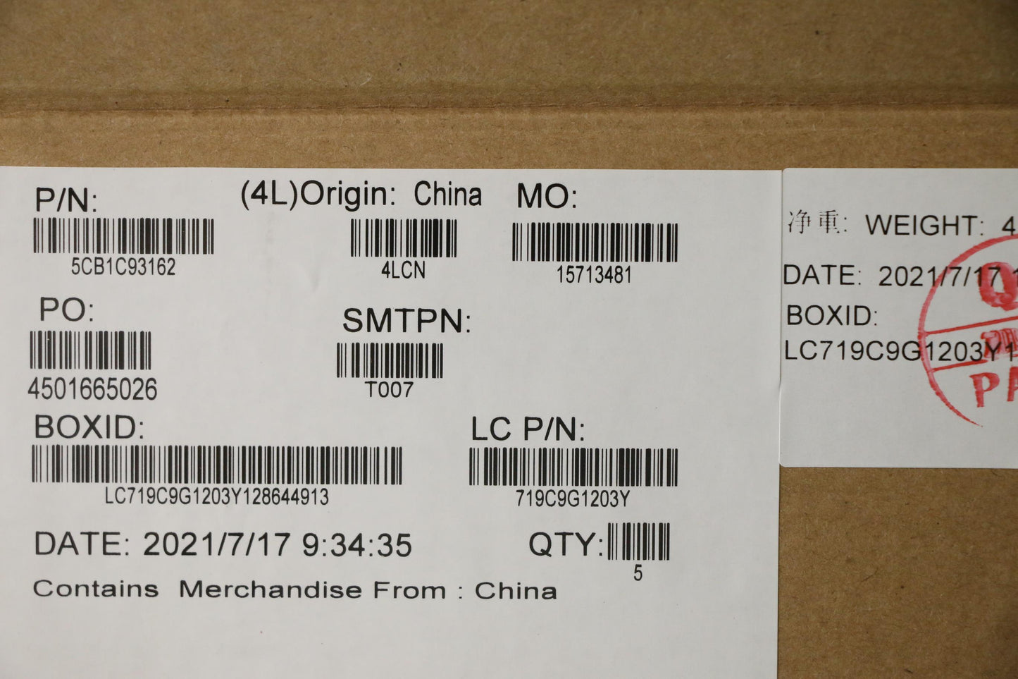 Lenovo Cover Upper Case Asm_Eng L82Js - 5CB1C93162