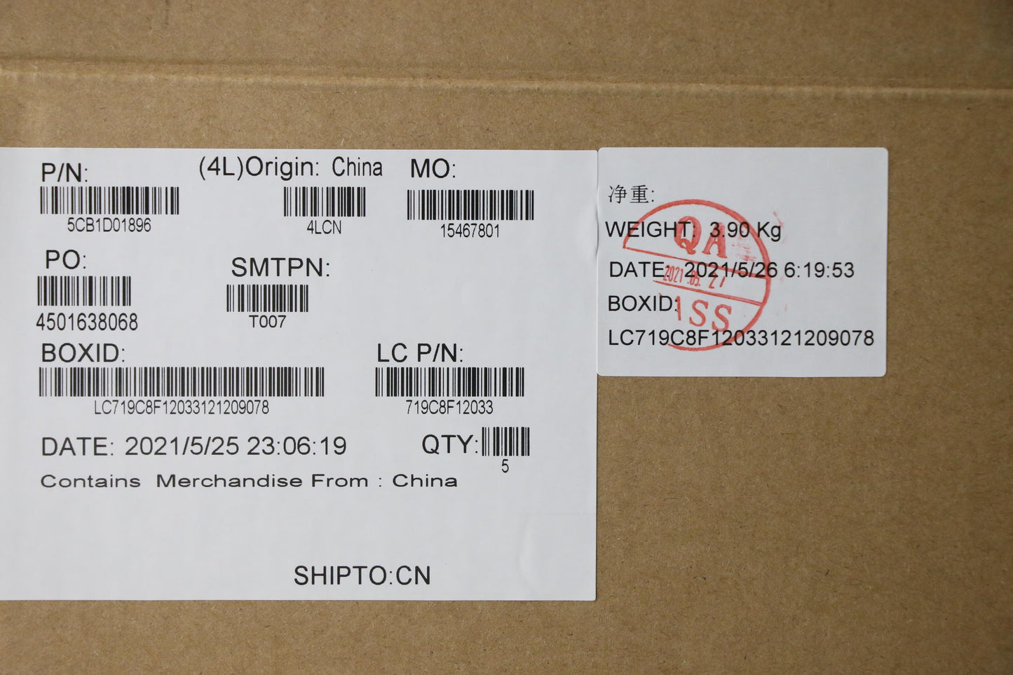 Lenovo Cover Upper Case Asm_Euroengl8 - 5CB1D01896