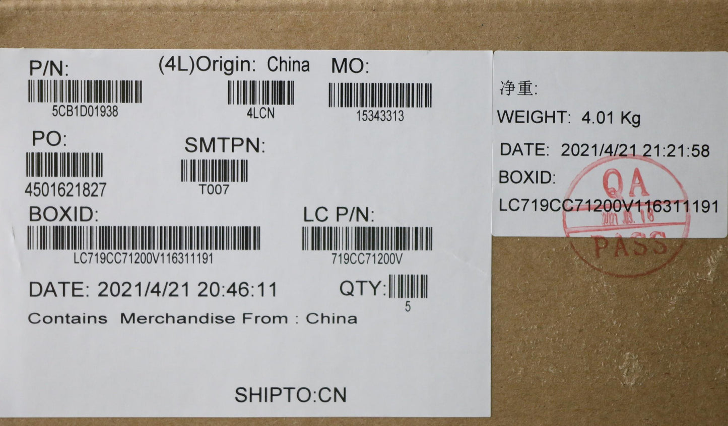 Lenovo Cover Upper Case Asm_Engl82C7I - 5CB1D01938