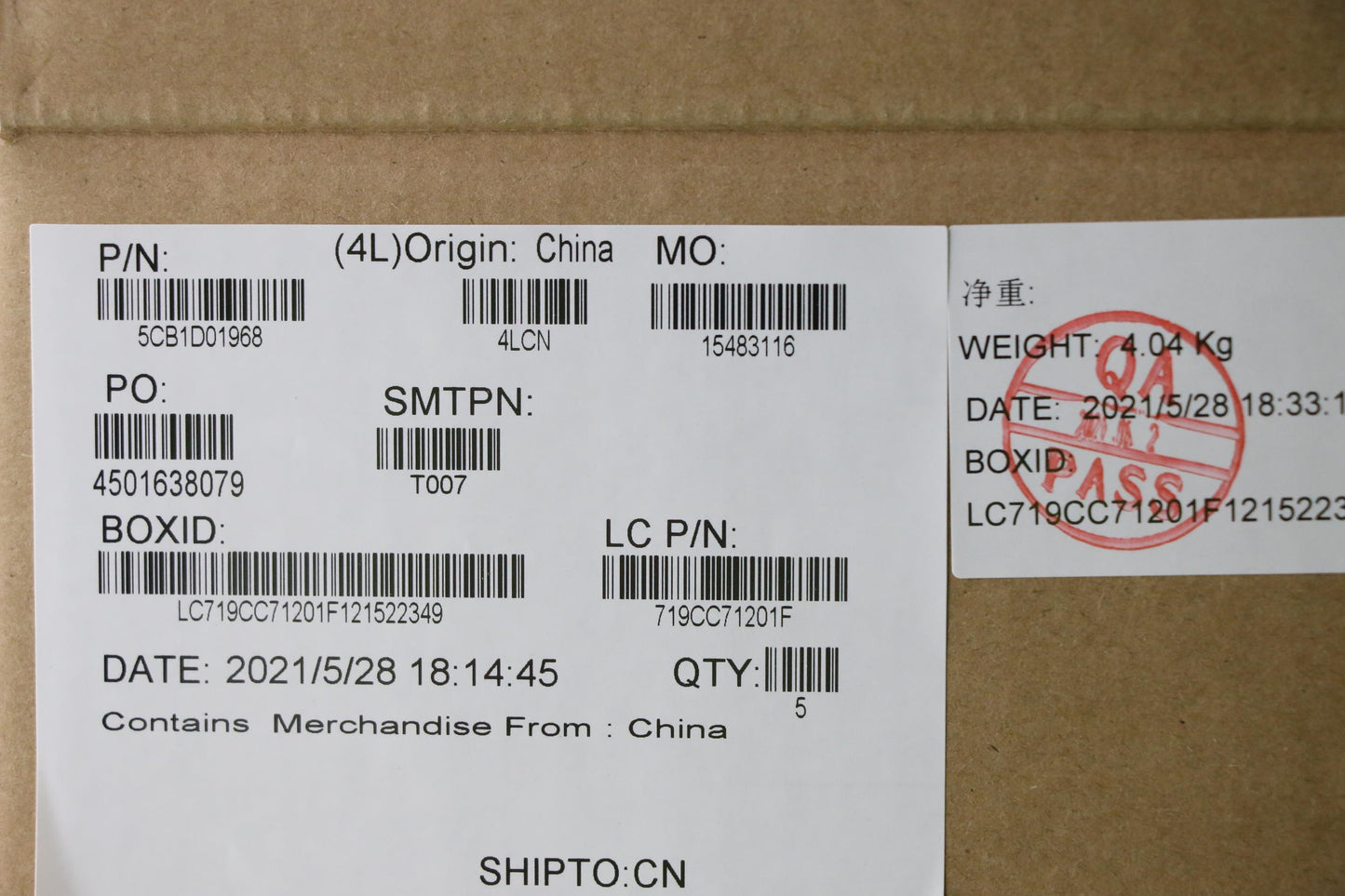 Lenovo Cover Upper Case Asm_Engl82C7I - 5CB1D01968
