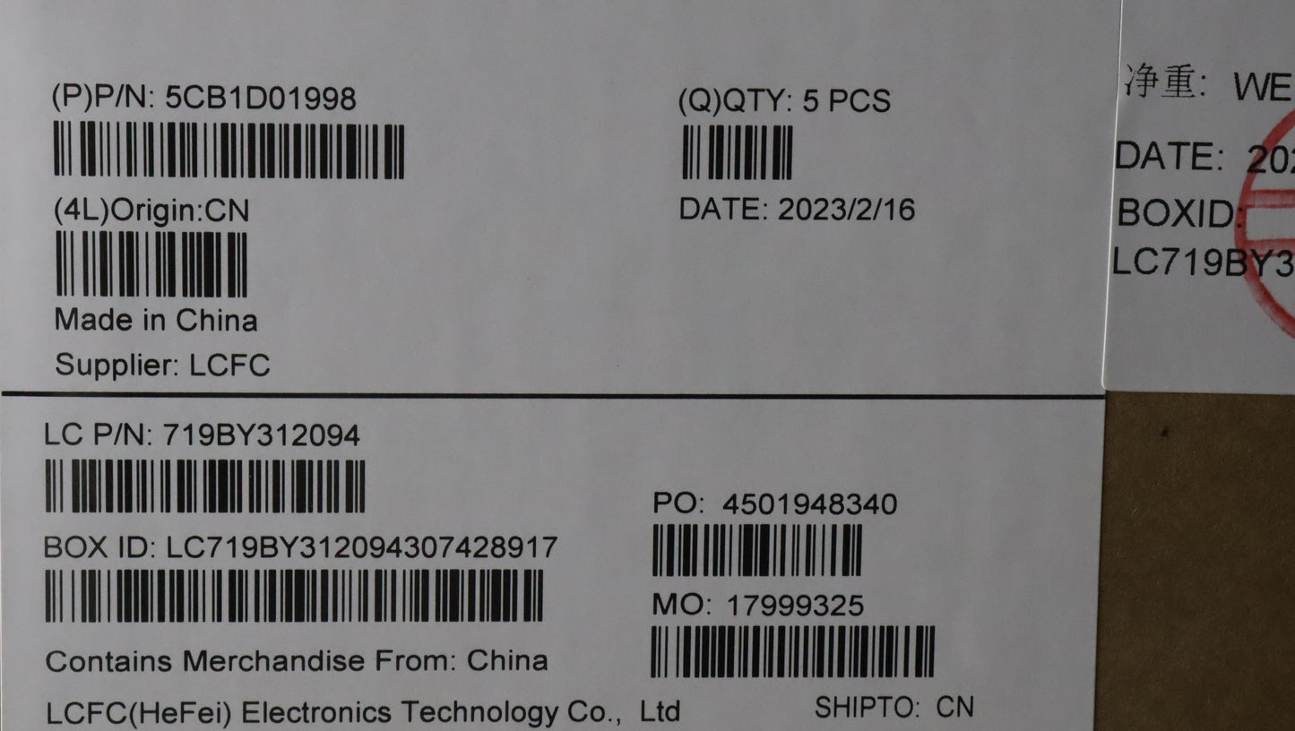 Lenovo Cover Upper Case Asm_Eng L81W1 - 5CB1D01998