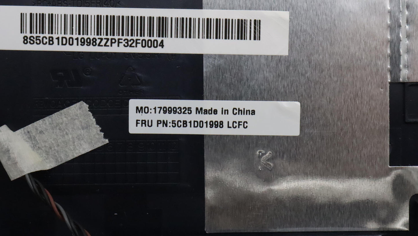 Lenovo Cover Upper Case Asm_Eng L81W1 - 5CB1D01998