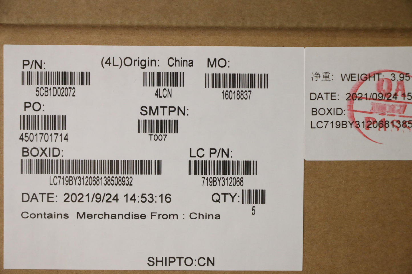 Lenovo Cover Upper Case Asm_Fra L81W1 - 5CB1D02072