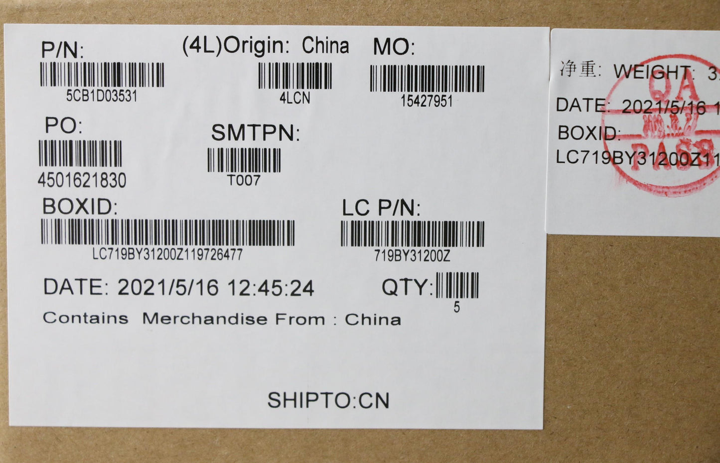Lenovo Cover Upper Case Asm_Spa L81W1 - 5CB1D03531