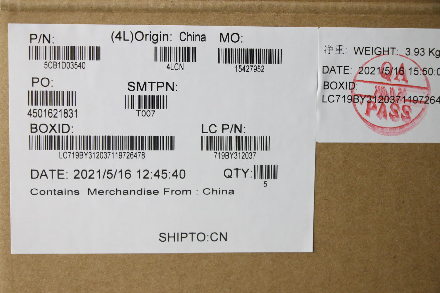 Lenovo Cover Upper Case Asm_Fra L81W1 - 5CB1D03540