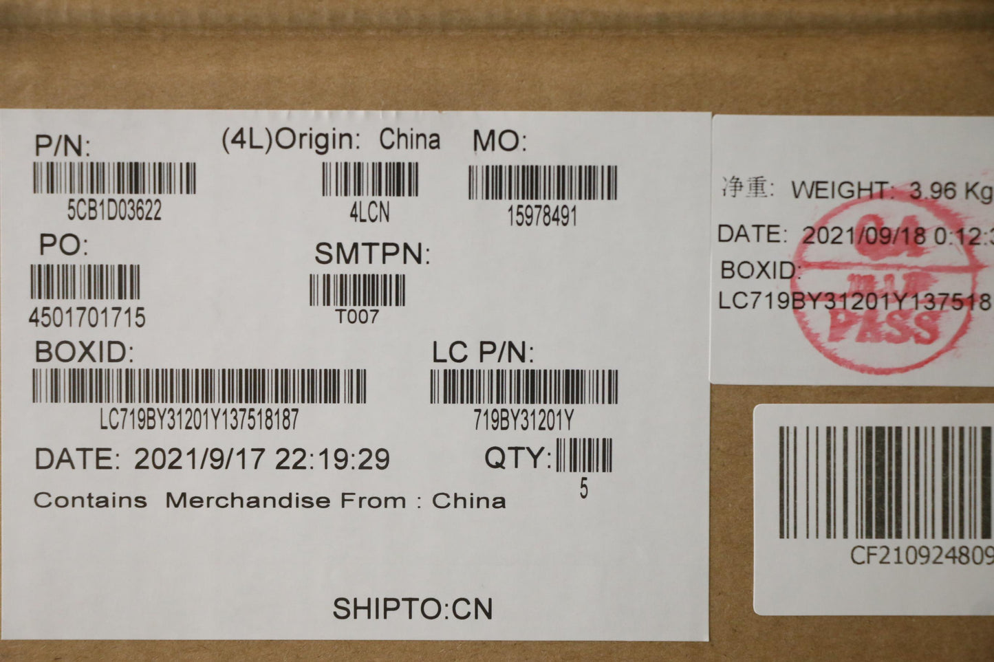 Lenovo Cover Upper Case Asm_Bul L81W1 - 5CB1D03622