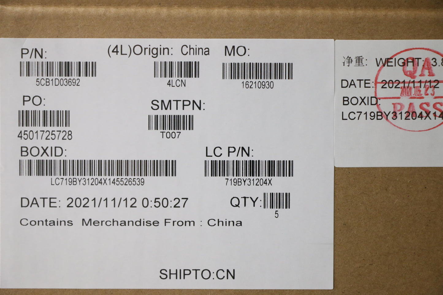 Lenovo Cover Upper Case Asm_Spa L81W1 - 5CB1D03692