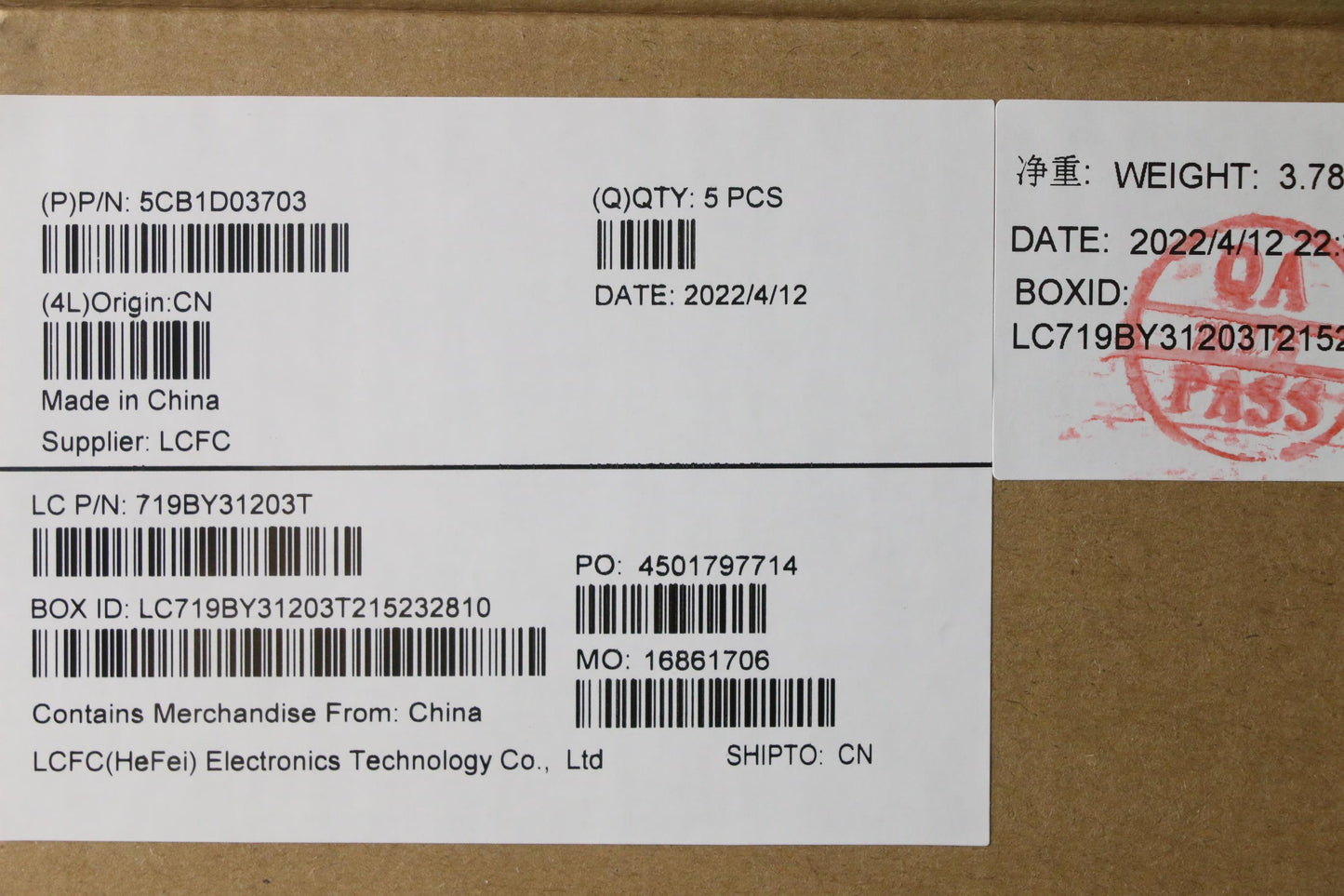 Lenovo Cover Upper Case Asm_Ara L81W1 - 5CB1D03703