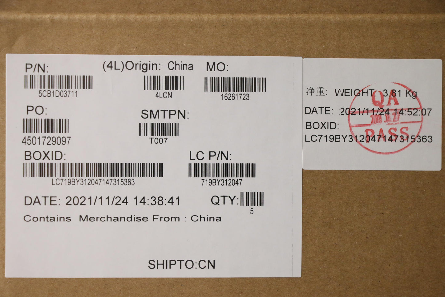 Lenovo Cover Upper Case Asm_Slv L81W1 - 5CB1D03711