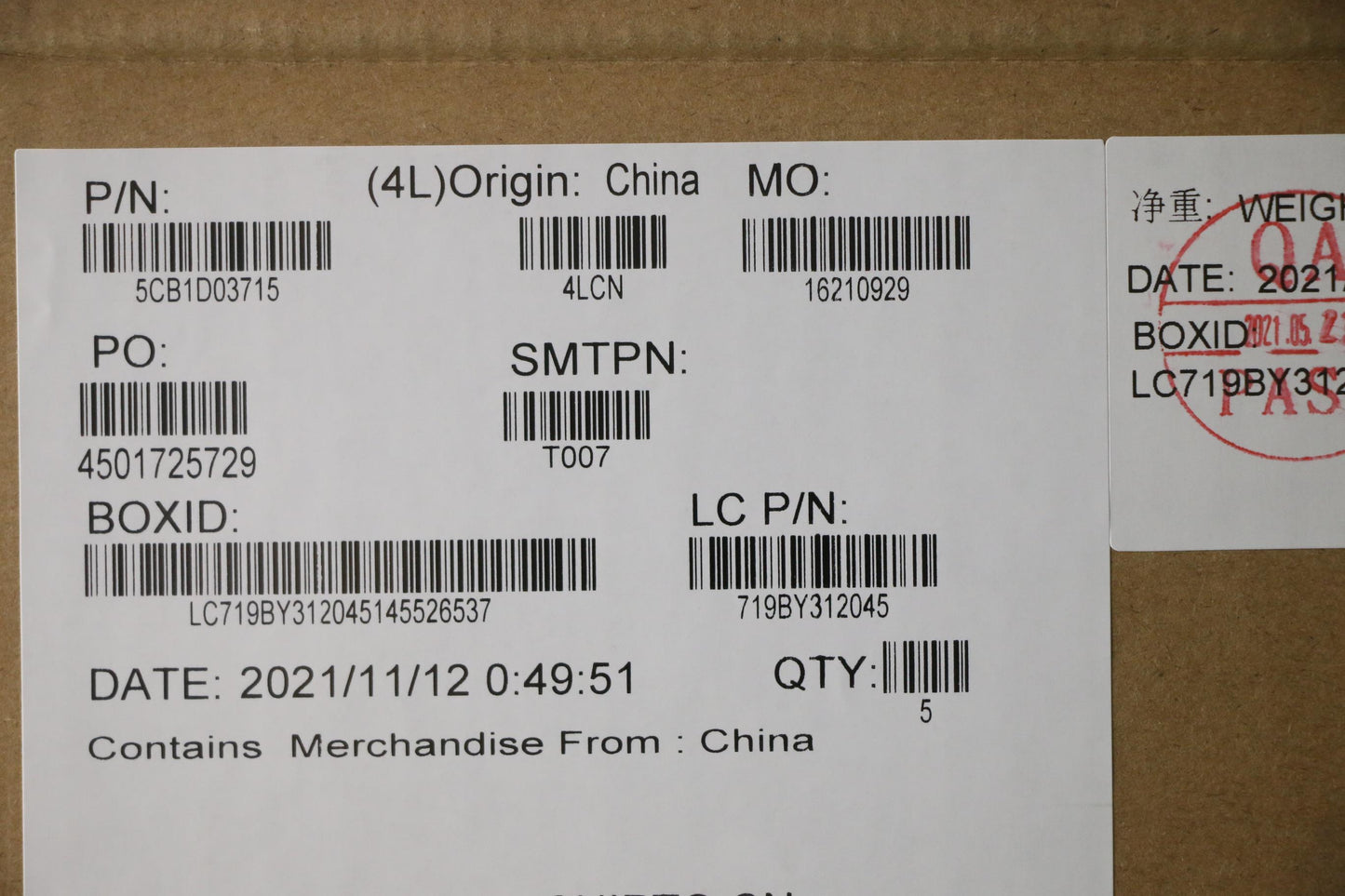 Lenovo Cover Upper Case Asm_Bul L81W1 - 5CB1D03715