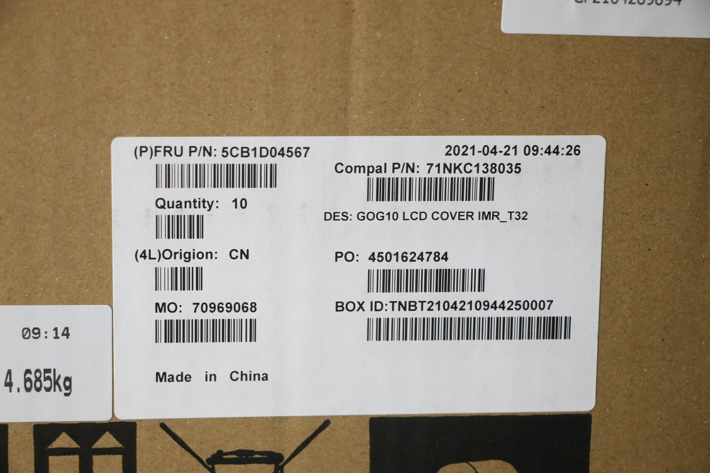 Lenovo LCD Cover with 120Hz Refresh Rate - 5CB1D04567