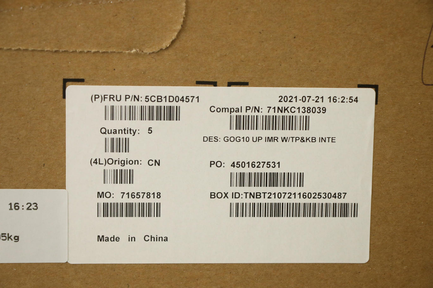 Lenovo Cover Upper Case Asm_Euro Eng - 5CB1D04571