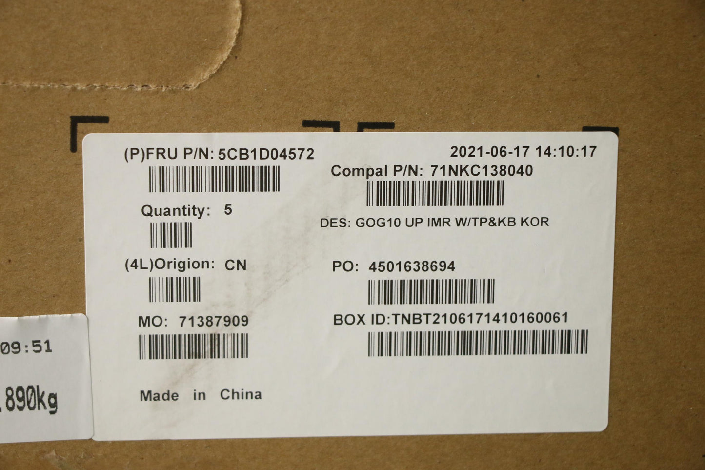 Lenovo Cover Upper Case Asm_Kor C 82K - 5CB1D04572