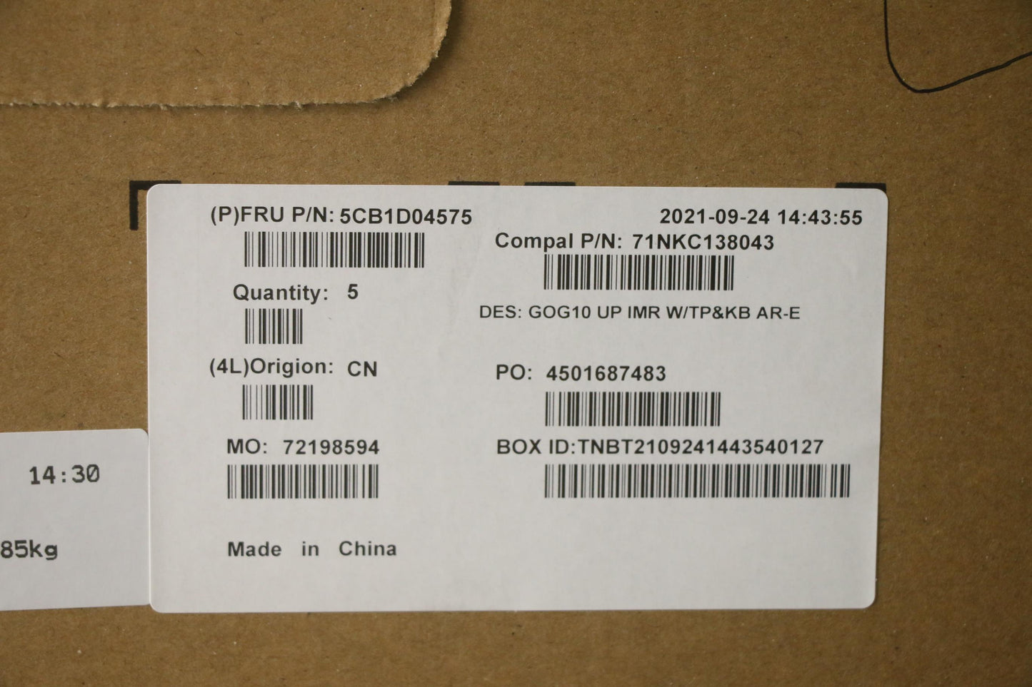 Lenovo Cover Upper Case Asm_Ara C 82K - 5CB1D04575