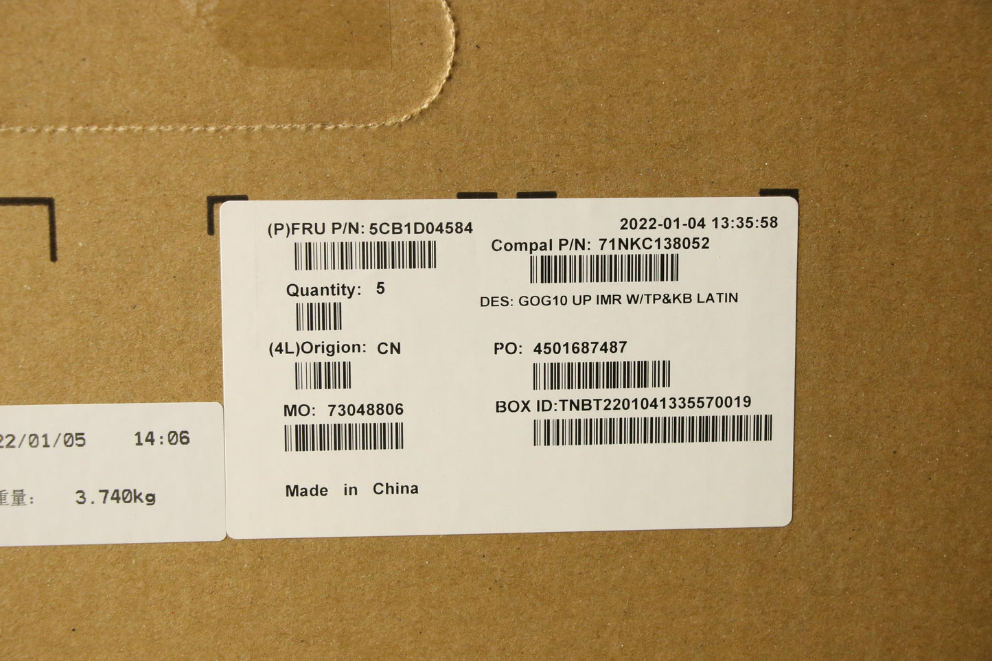 Lenovo Cover Upper Case Asm_La Spa C - 5CB1D04584
