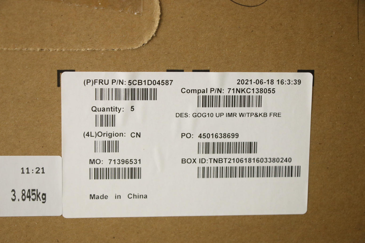 Lenovo Cover Upper Case Asm_Fra C 82K - 5CB1D04587